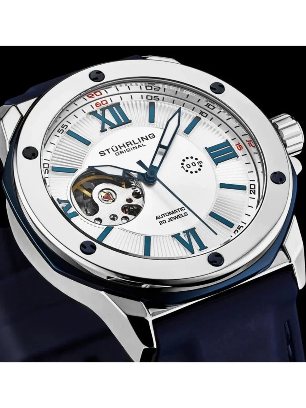 NWT Stuhrling Original Legacy Automatic Silver Dial Men's Watch